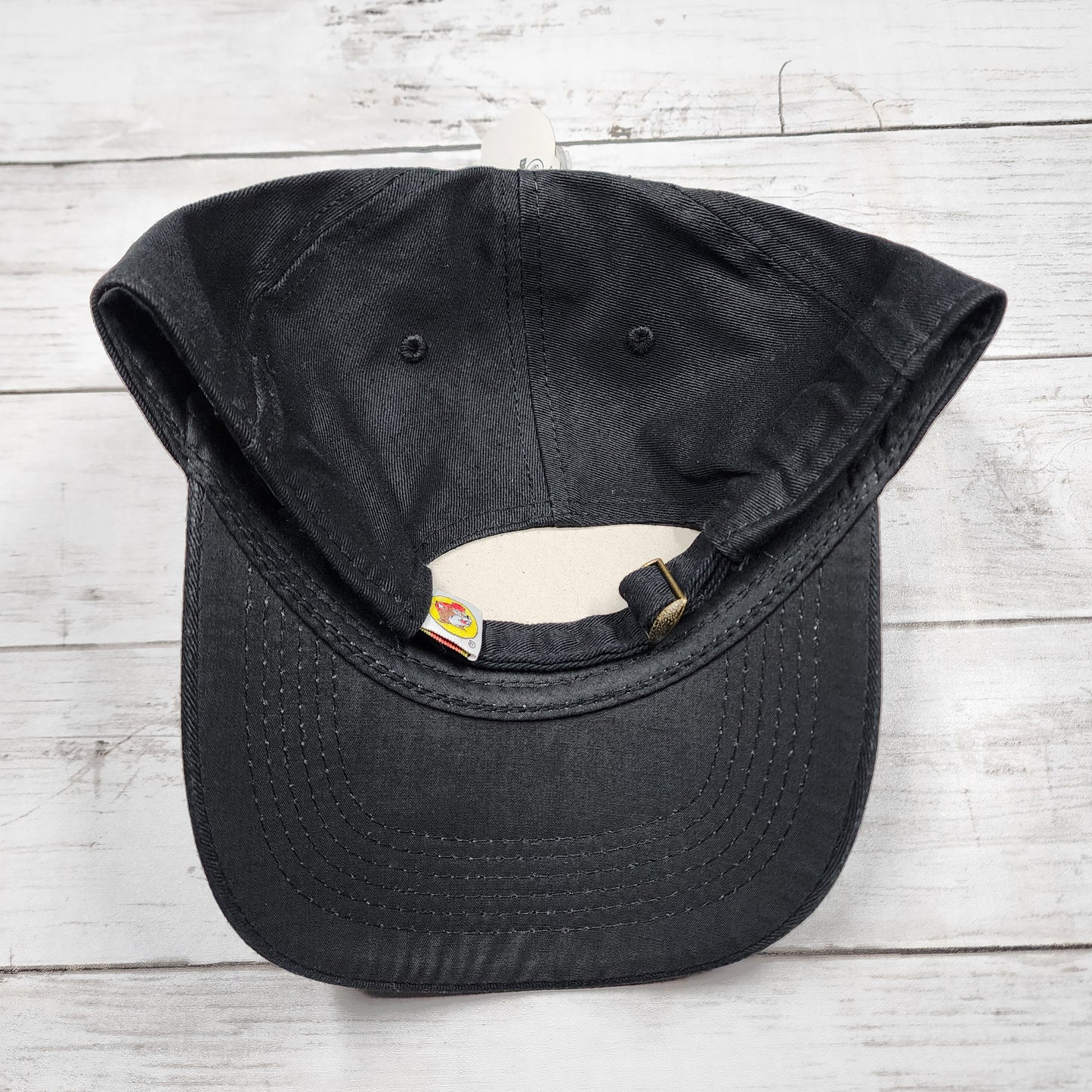 Buc-ees Black Baseball Adjustable Hat 100% Cotton
