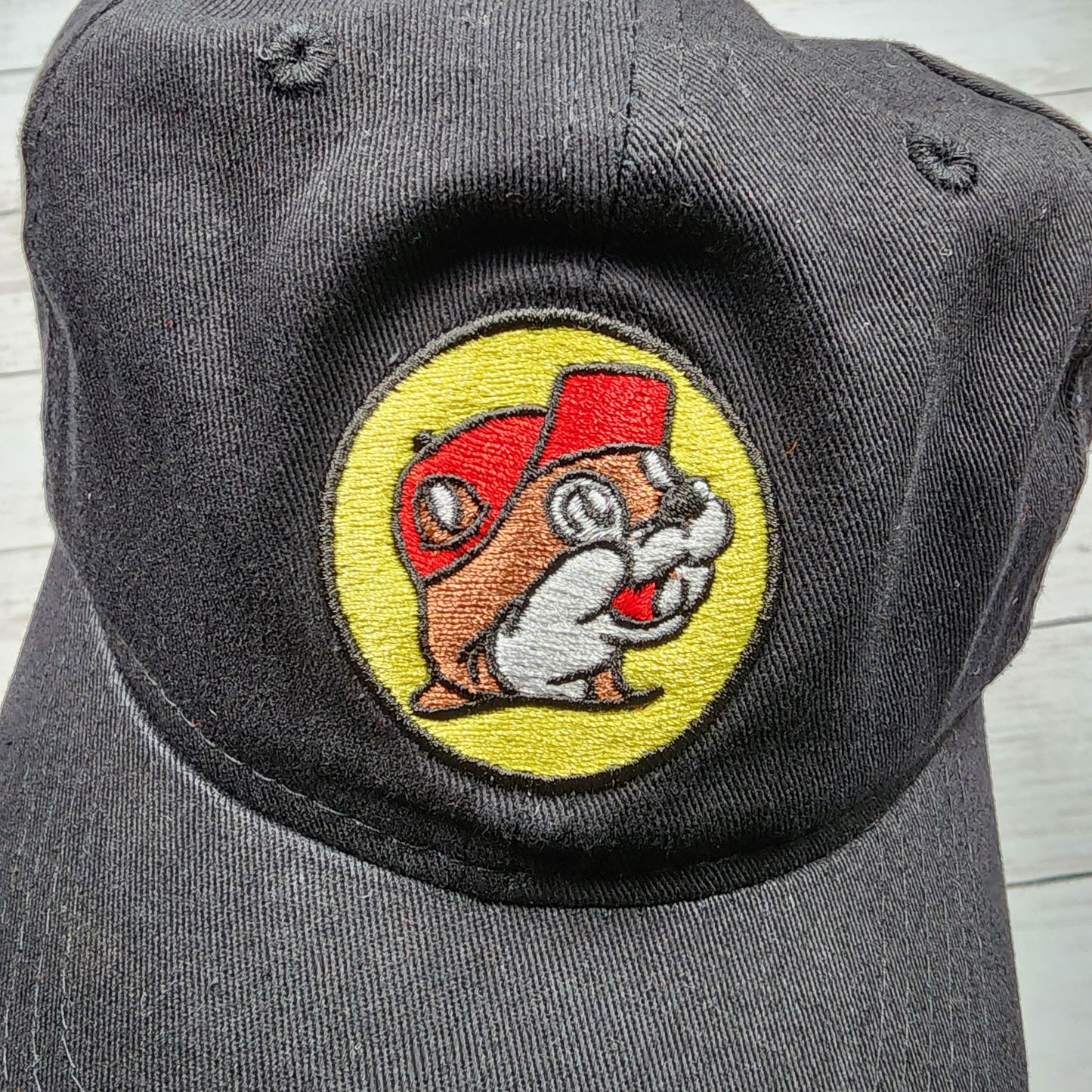 Buc-ees Black Baseball Adjustable Hat 100% Cotton