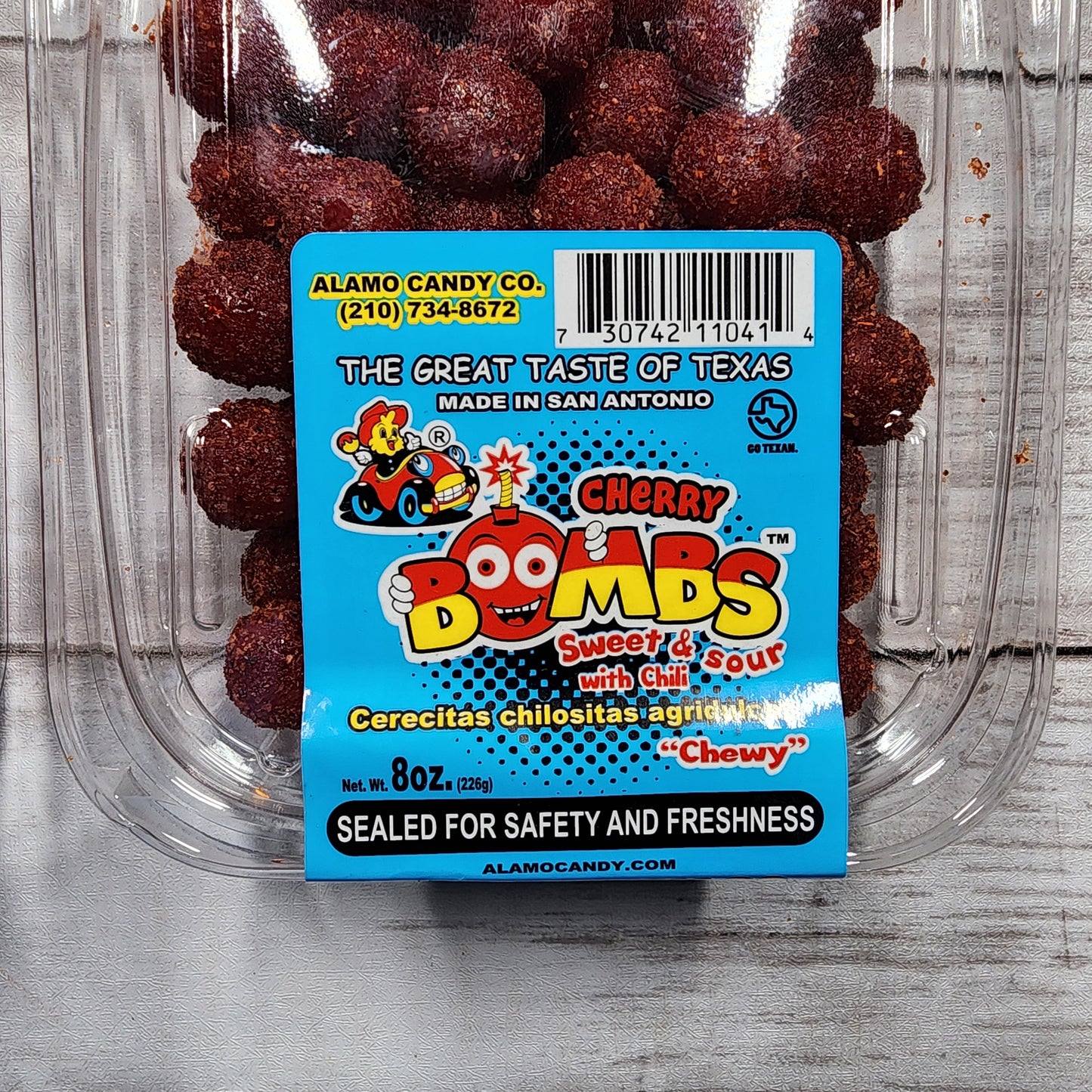 Alamo Candy Co. Cherry Bombs Sweet & Sour with Chili "Chewy" 8oz (2 Pack)
