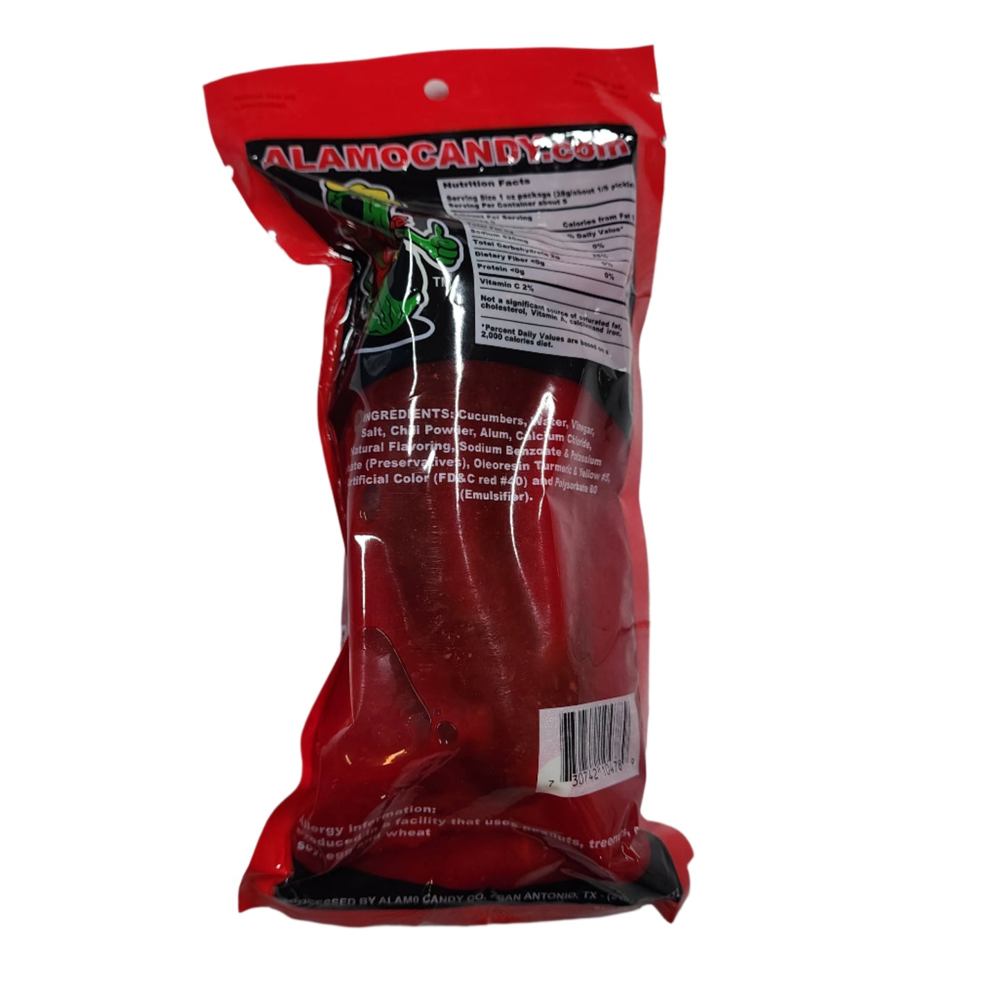 Alamo Candy Flavored Dill Pickles; Chamoy, Cherry, Jalapeno, Plain Dill