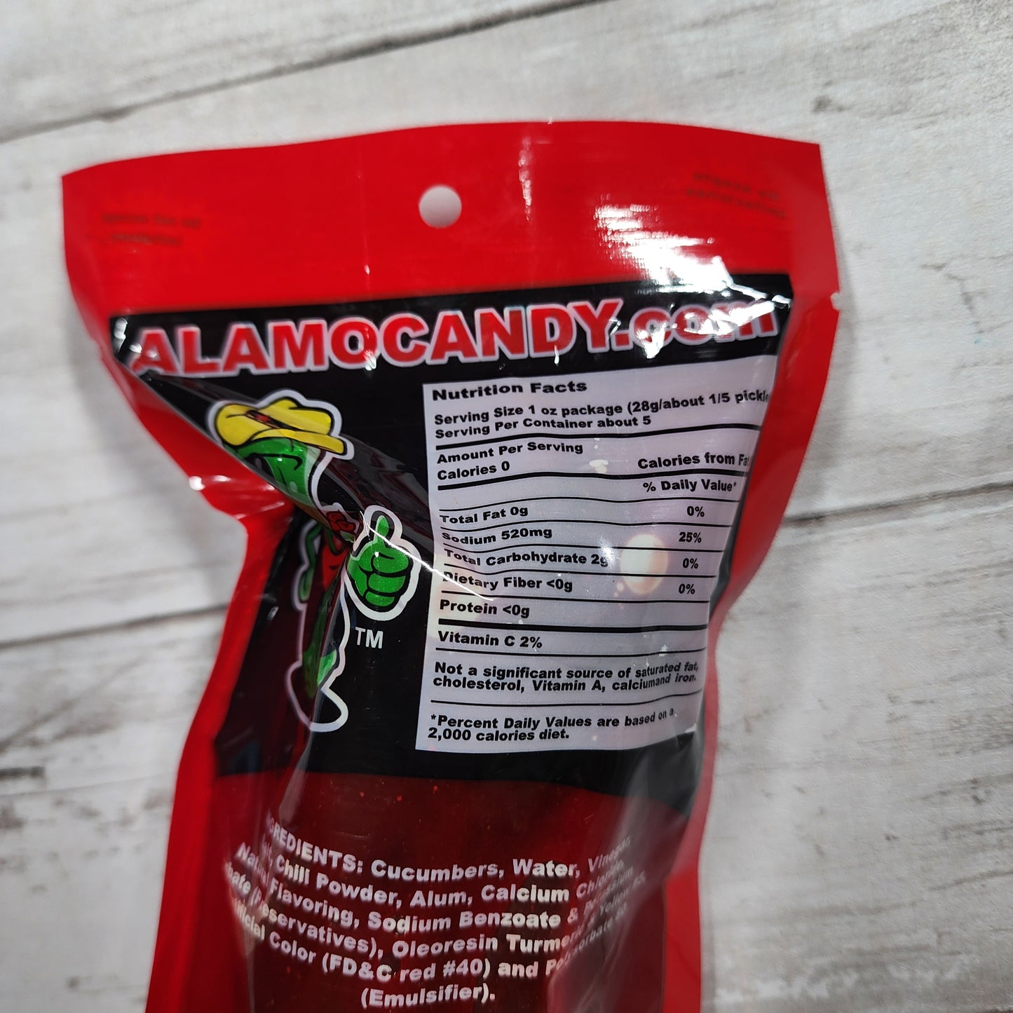 Alamo Candy Flavored Dill Pickles; Chamoy, Cherry, Jalapeno, Plain Dill