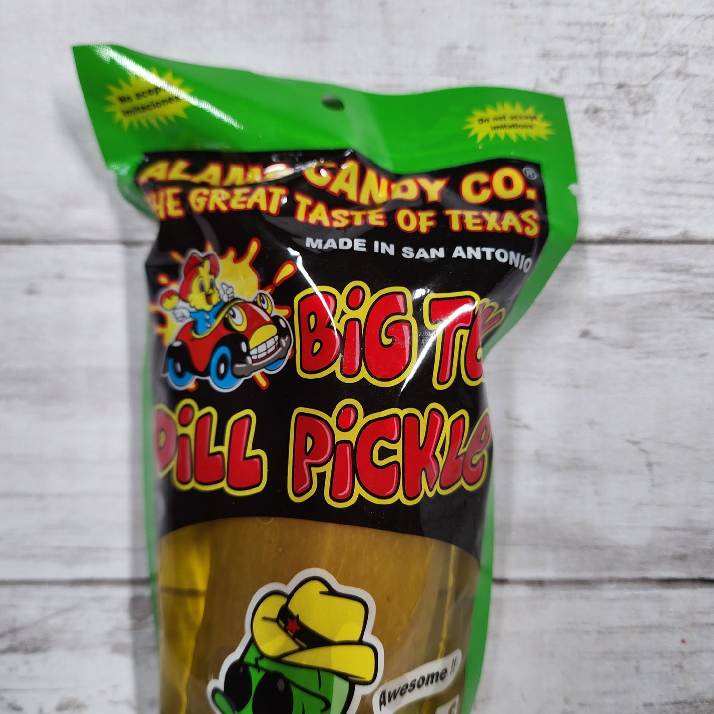 Alamo Candy Flavored Dill Pickles; Chamoy, Cherry, Jalapeno, Plain Dill