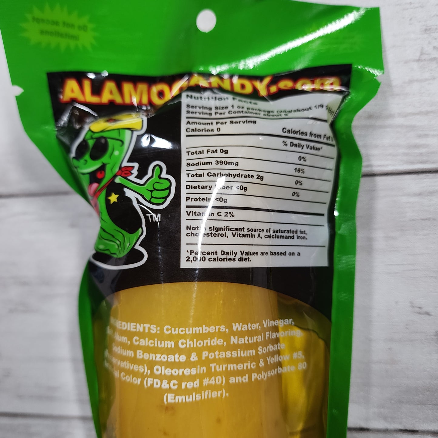 Alamo Candy Flavored Dill Pickles; Chamoy, Cherry, Jalapeno, Plain Dill