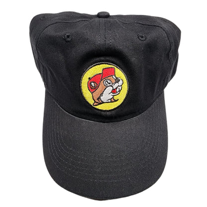 Buc-ees Black Baseball Adjustable Hat 100% Cotton