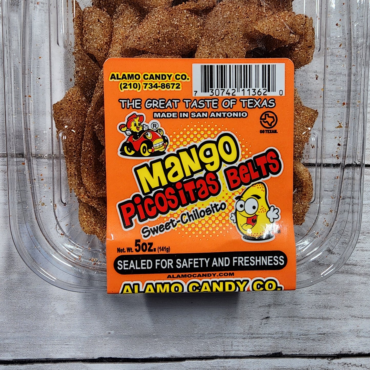 Mango Picositas Belts Sweet-Chilosito 5oz(2 Pack) - Alamo Candy Co