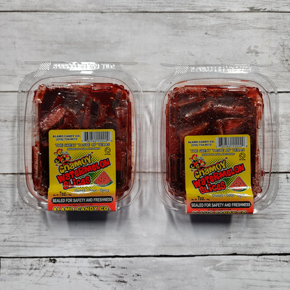 Chamoy Watermelon Slices Sweet Sour Spicy 7oz(2 Pack) - Alamo Candy Co