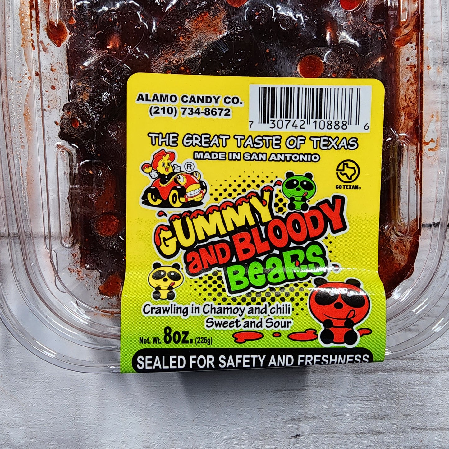 Gummy and Bloody Bears Crawling in Chamoy and Chili, Sweet and Sour 8oz(2 Pack) - Alamo Candy Co