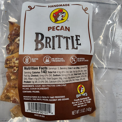 Buc-ee's Handmade Pecan Brittle 5oz