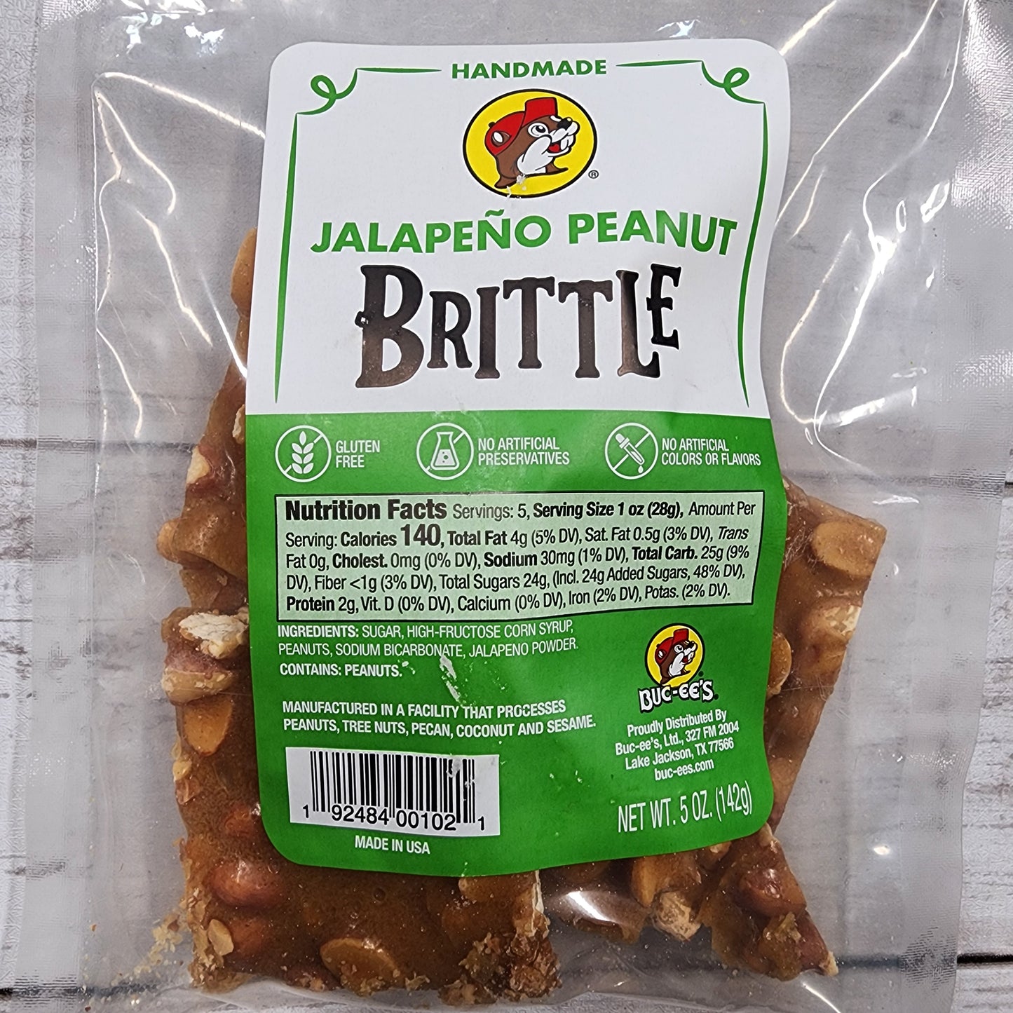 Buc-ee's Handmade Jalapeno Peanut Brittle 5oz