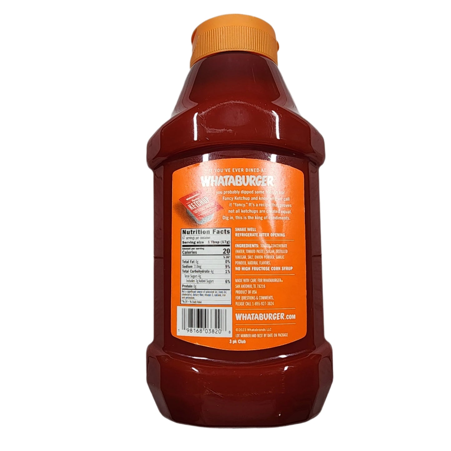 Whataburger Fancy Ketchup 40oz Bottle