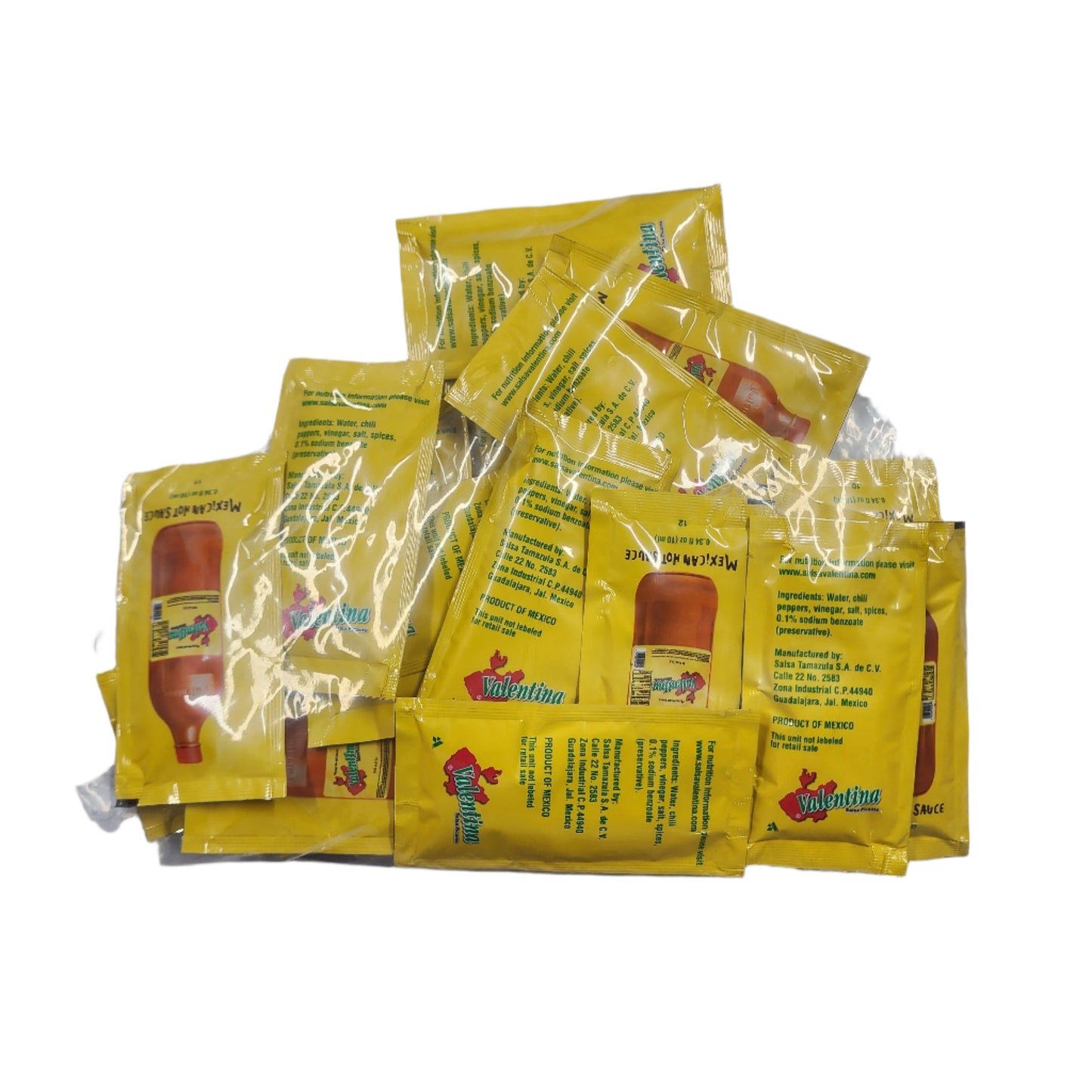 Valentina Mexican Hot Sauce Packet – 0.34 fl oz (10 ml) | Original Yellow Label