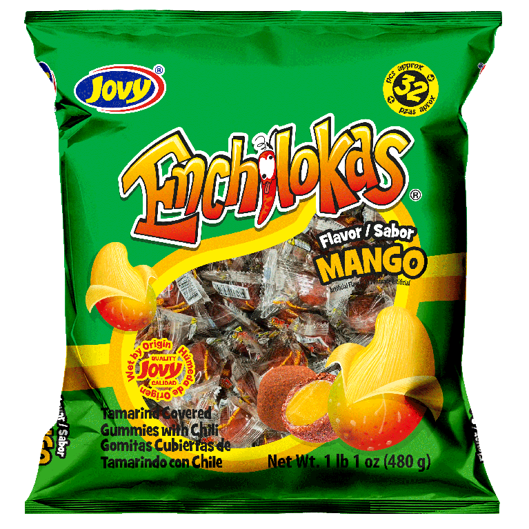 JOVY Enchilokas Mango Tamarind Covered Gummies with Chili 1lbs