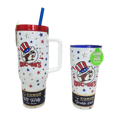 2025 Buc-ee's 4th of July Tumbler 40oz 32oz Glow Patriotic Cup NEW