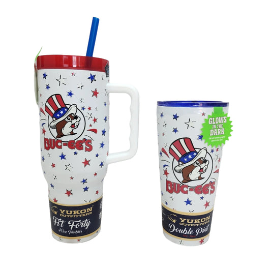 2025 Buc-ee's 4th of July Tumbler 40oz 32oz Glow Patriotic Cup NEW