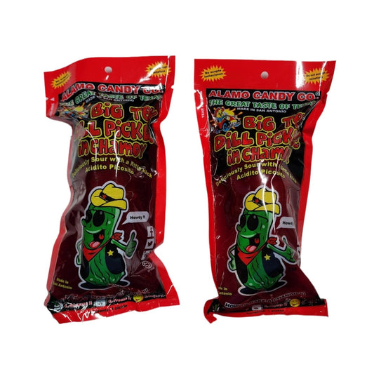 Alamo Candy Big Tex Dill Pickle in Chamoy – 2 Pack - LonestarGoodies