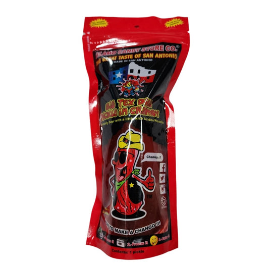 Big Tex Dill Pickle in Chamoy – Alamo Candy Co. | Spicy & Sour Snack Made in San Antonio - LonestarGoodies